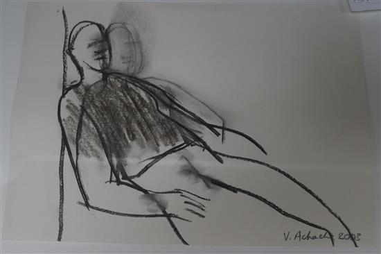 Victoria Achache Study of a reclining figure 20 x 30cm